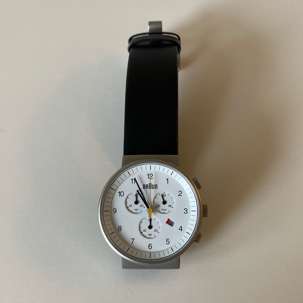 Braun Classic Chronograph Watch with Leather Strap